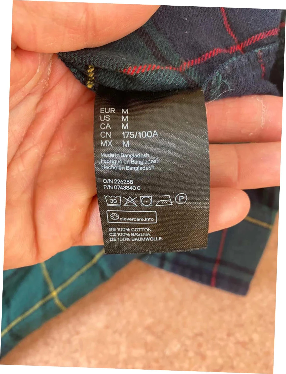 Camisa de mangas compridas H&M Divided em xadrez / verde azulado / tamanho M – photo 7